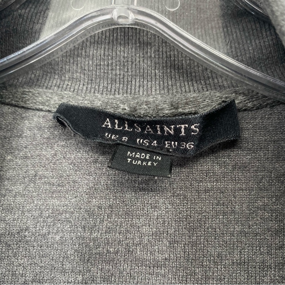 All Saints Gina Drape Jersey Drawstring Jacket - Picture 3 of 9